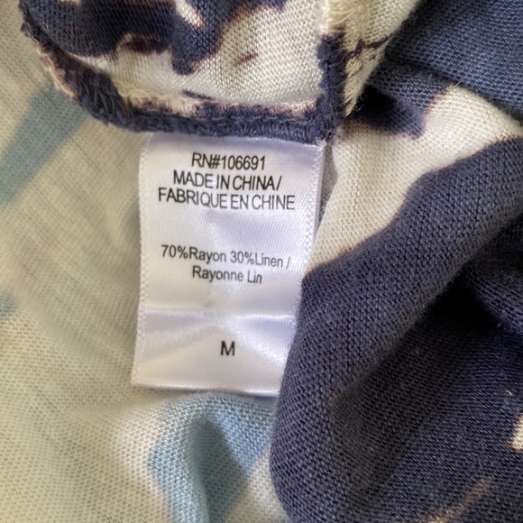 NWT Young Fabulous & Broke YFB Blue Pastel Tie Dye Tie Waist Tunic Maxi Dress  M - Picture 11 of 12